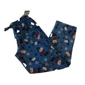 Peanuts Men's Christmas Minky Fleece Sleep Pajama Pants Snoopy Charlie Brown M